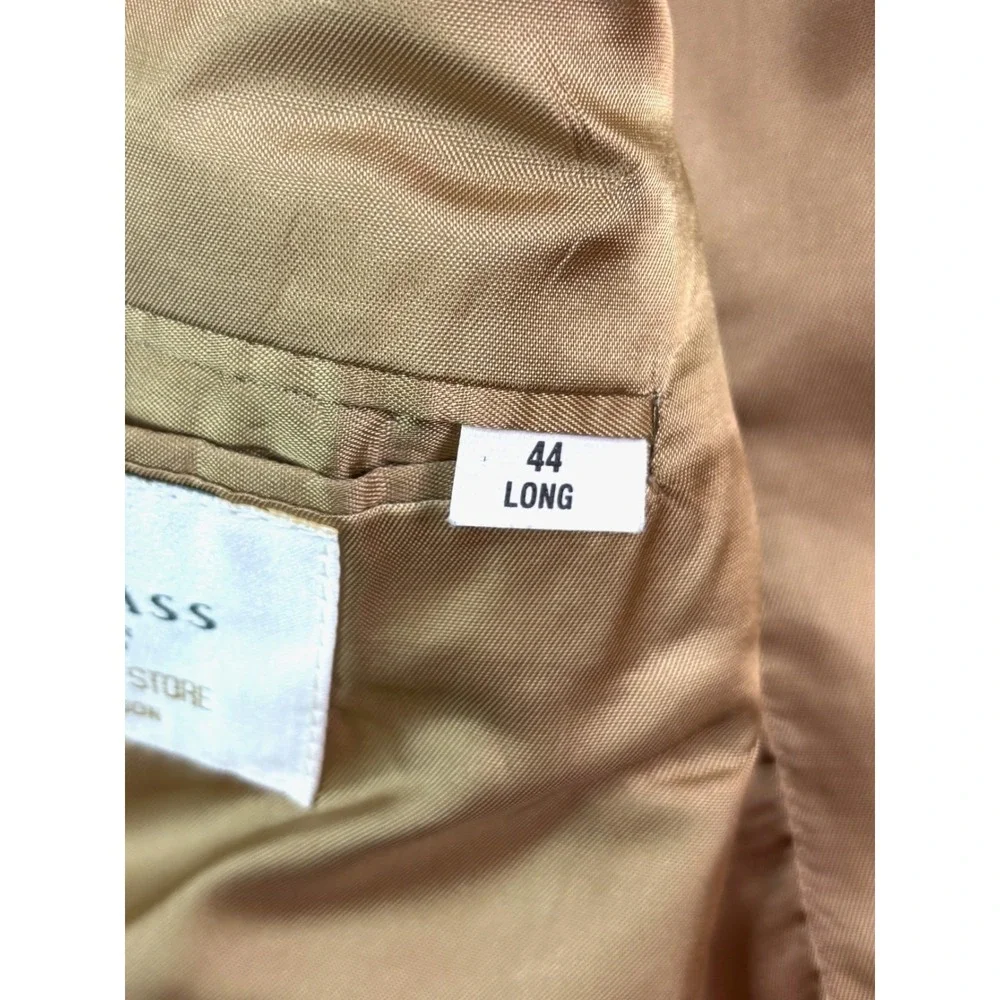 Bill Blass 44L Tan 100% Camel Hair‎ Blazer Jacket Sport Suit Coat USA Classic